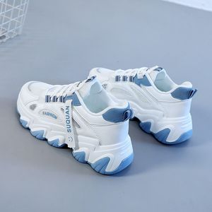 Män kvinnor mode skor färg vit grå svart mens sport tränare plattform sneakers storlek 35-40 Shio 0009