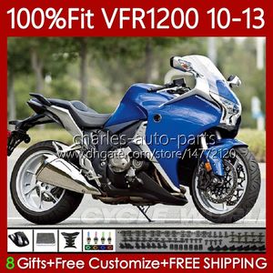 Injektionsfeedningar för Honda VFR1200F Glansblå Crosstourer VFR 1200 RR CC F X VFR1200 10 11 12 13 76NO.70 VFR1200RR VFR-1200 2010 2011 2012 2013 VFR1200X 10-13 Kropp