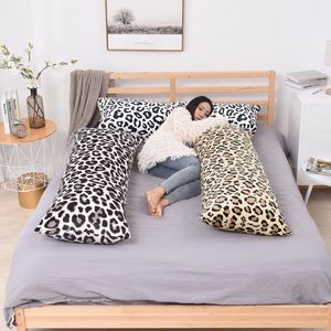 Caso de travesseiro curto pelúcia longa 50x70 super macia zebra estojo corporal com zíper escondido fronhas decorativas cama