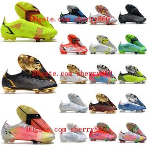 2021 soccer shoes Mercurial Superfly XIV Elite FG Firm Ground Cleats Mens Outdoor Neymar Ronaldo CR7 ACC Trainers Leather