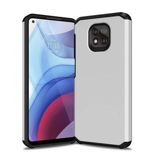 Motorola Moto G Playスタイラスパワー2021の耐衝撃性の背面カバーのデュアルレイヤーハイブリッドスリムアーマーケースケース