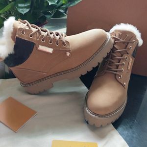 Classics Fashion Winter Damenschuh Schneestiefel Echtpelz Slides Leder Wasserdicht Warm Boot Fashion Booties mit Box von Bagshoe1978 003