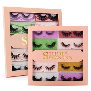 Wholesale Eye Lashes 3D Fake Eyelashes In Bulk Natural Volume Lash Fluffy Faux Mink Eyelashes Wispies Short Soft Reusable 1 Pack 10 Styles