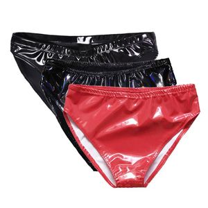 Kvinnors trosor kvinnor sexig mjuk pus läder shorts erotisk porr hög elastisk thong pocket back kvinnlig latex mini byxor sexi