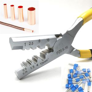 Small Crimper Pliers 0.25-35mm Germany Style Electrical Bootlace Terminal Ve Crimping Tools 211110