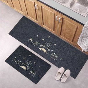 Kitchen Long Mat Non-slip Entrance Doormat Balcony Bathroom Living Room Hallway Area Rugs Cartoon Foot Pad Printed Carpet 211109