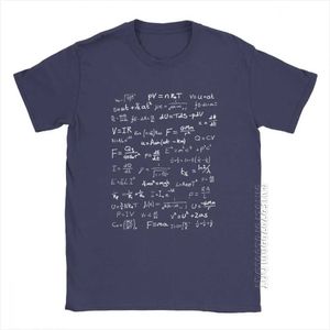 Physics Equation Science T-Shirt Men Math Nerd Male Tshirt Funny Basic Tees Crew Neck Pure Cotton Clothes Summer T Shirts 210629