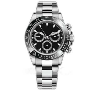 販売業者のメンズウォッチ116500LNデザイナーウォッチ自動腕時計シルバーセラミックベゼル316Lスチールのお正押え折りたたみバックルウォッチ