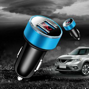 Wholesale cigarette lighter chargers usb for sale - Group buy Car Chargers For Cigarette Lighter Smart Phone USB Adapter Mobile Phone Charger Dual USB Digital Display Voltmeter Fast Charging