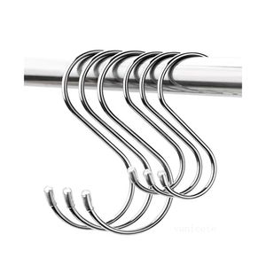 Stainless steel Practical Hooks S Shape Kitchen Railing Hanger Hook Clasp Holder HookFor Hanging Clothes Handbag HookZC507