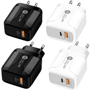18W Type c PD Charger Fast quick QC3.0 Wall Chargers Power Adapter For iphone 7 8 x 11 13 14 Samsung S22 S23 Android phone pc mp4 With Retail Box 12W