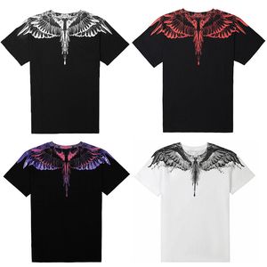 2022 Men s T Shirts Summer European and American tide brand mb wings water drop feather short sleeved and women s cotton round neck loose half sleeved couple wear S XL