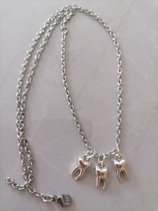 Anhänger Halsketten Goth Vintage Mode Antik Silber Farbe Zahn Halskette Fee Grunge Schmuck Für Egirl Frauen Ästhetische Schmuck