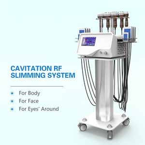 Ultrasonik Kavitasyon RF Zayıflama 5 in 1 Lipolaser Vücut Şekillendirme Anti-Selülit Makinesi Güzellik Salonu Kullanımı için 8 Pedli