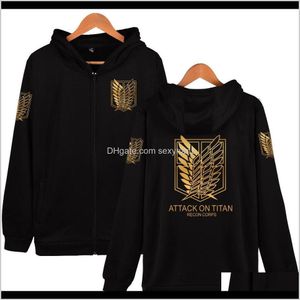 Męskie bluzy hurtowe atak przybycia na Titan Zipper Bluzy Brand Odzież Marka Hip Hop Bluza z kapturem Casual Luźne Unisex Hoodie Ykehk