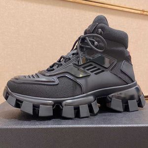 2021 Vinter Mode Casual Skor Robot Designer Mens eller Kvinnor Sportskor Alla Svart Design Sneakers Varm och Andningsbar Stretch Mesh TPU Non-Slip Ökad Sole