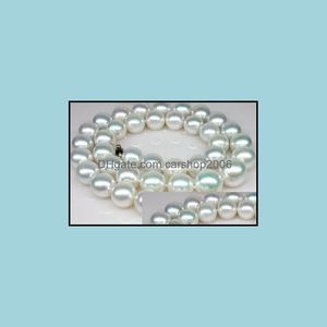 Naszyjniki z koralikami wisiorki biżuteria hurtowa liang li elegancka 11-12 mm Morze Południowe naturalny biały naszyjnik perłowy 18 cali S925 Dostawa 202