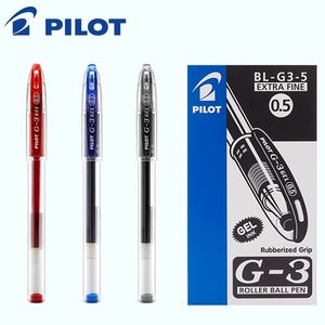 12 pçs / lote gel caneta 0.5mm japão piloto bl-g3-5 assinatura caneta escritório e caneta rollerball escola atacado 210330
