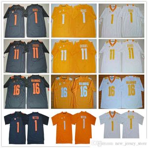 Ncaa Tennessee Volunteers College Football Wear #1 Jason Witten Jersey Jalen Hurd Orange Grey White 11 Joshua Dobbs 16 Peyton Manning