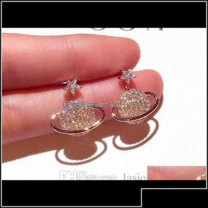Wholesale universe earrings for sale - Group buy Stud Earrings Jewelry Very Cute Glittering Ins Luxury Designer Diamond Rhinestone Zircon Star Universe Dangle Chandelier Fashion For Woman J