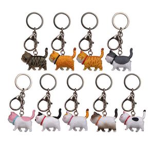 1 sztuk Kobiety Keyring Car Talizman Para Klucz Łańcuchy Dzieci Zabawki Klucz Pierścień Charms Wisiorek Kot Klucz Łańcuch Samochodowy Breloki Kreatywny Prezent G1019