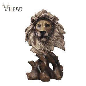 Vilead moderno simulado animal figurinhas águia lobo tigre leão cavalo estátua casa escritório decoração sala de estar interiores 210727