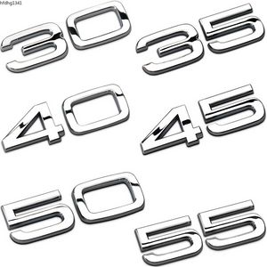 Chrome Numbers Sticker For Audi TT R8 S4 S3 S5 A3 A4 A5 A6 A7 A8 B6 B7 Q3 Q5 Q7 B8 C5 C6 Car Rear Tail Emblem Badge Accessories