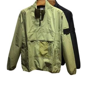 Military Jacket toptan satış-Askeri Stil erkek Kapaksız Ceketler Kapüşonlu Streetwear Hip Hop Rüzgarlık