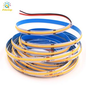 FCOB LED Strips Warm White Blue High Density Flexible COB Lights IP20 512LEDs/M 10mm 12V 24V Dimmable Neon Strip Light