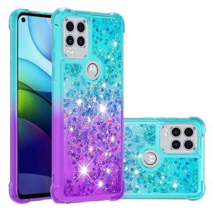 Bling Quicksand Przypadki TPU Ciecz Gradient Glitter Pokrywa dla Samsung A03S A21S A02S A12 A32 4G A52 A72 A22 Moto G Stylus 5g Odtwórz 2021 E7 Power G10 G30 G100 LG Velvet Stylo 7