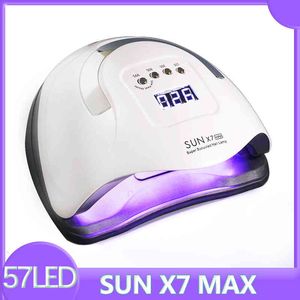 Sun X7 Max Atualização Automática 180W 57LED UV Poterapia Rápida Rápida Seco Nail Gel Lâmpada