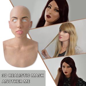 New Bald Beauty Halloween Mask Full Head Cosplay Holiday Funny Masks Creepy Party Supersoft Adult Mask Dropshipping