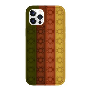 Pop Fidget Reliver Reliver Brinquedos Telefone Rainbow Casos para iPhone Plus Pro Max Antistress Cover