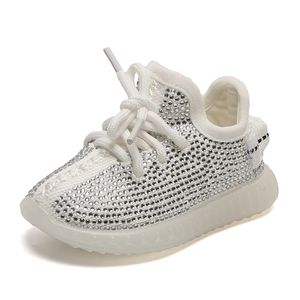12-19cm Toddler Sneakers Baby Bling Diamond Girls Boys Sports Shoes Soft Bottom Kid 0-3Y 210903