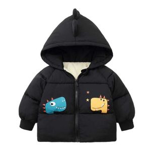 Winter Kids Jackets Boys Coats Warm Wool Thicken Coats For Girls Outerwear For Infant Boy Hooded Jacket Cartoon Children Clothes H0909