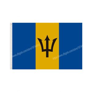 Bandiere delle Barbados Bandiera nazionale in poliestere che vola 90 x 150 cm Bandiera da 3 * 5 piedi in tutto il mondo in tutto il mondo all'aperto può essere personalizzata