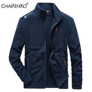 CHAIFENKO Winter Outwear Fleece Jacket Men Casual Bomber Military Parkas Coat Spring Thick Warm Tactical Army 211217