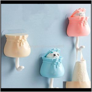 Hooks Rails Family Decorative Cartoon Animal Cute Cat Whiteboard Sticker Refrigerator Kids Gifts Home Decoration Hook Uvwqg Vgzes