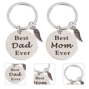 2pcs Father's Day Keychain Bag Pendant Mother' Day Key Hanging Ornament G1019