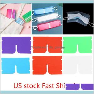 Dinnerware Disposable Kitchen Supplies Dining Bar Home Garden Us Stock Ship Portable Face Mask Clip Plastic Mini Foldable Holder Conta