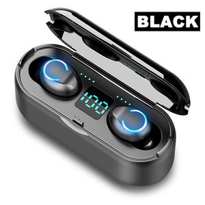 F9 TWS 3500mAh Bluetooth Fones de ouvido LED Fones de ouvido sem fio 8D Som Estéreo Earbuds IPX7 À Prova D 'Água Headset para Xiaomi Telefone