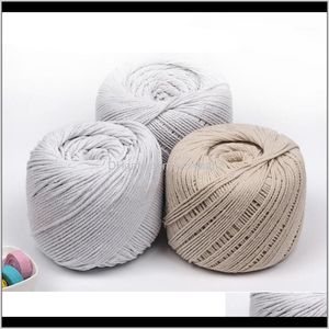 Fios corda branca bola de linha de algodão zongzi tapeçaria artesanal DIY trançado threestrand absorvente corda1 f0 97onu