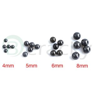 Esfera de carboneto de silício SIC fumar Terp Pérolas 4mm 5mm 6mm 8mm Pérola preta para borda chanfrada Quartzo Banger Unhas Bongs de água de vidro Rigs