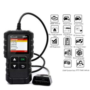 Universal X431 Creader 3001 Full OBDII / EOBD-kodläsare Scanner Flerspråkigt CR3001 Bildetektering Diagnostiskt verktyg PK ELM 327