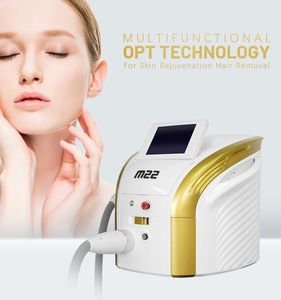 M22 IPL OPT Machine Laser Hair Remover M22 Rimozione dei vasi sanguigni Ringiovanimento della pelle Q Switched Nd Yag Lazer con 2 maniglie