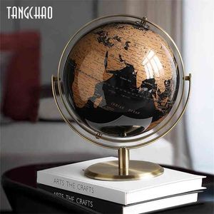 Home Decor World Globe Retro Mapa Office Akcesoria biurko Ozdoby Geografia Edukacja Kids Acion 210924