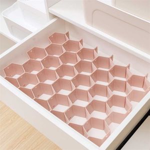 8PC Organizer per cassetti regolabile Nidi d'ape Assicella Divisore Separatore Calzini per biancheria intima fai-da-te 211112