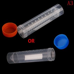Lab Supplies 10pcs 50Ml Plastic Transparent Centrifuge Tube With Scale Free-standing Screw Cap Laboratory School Educational A3