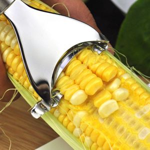 Estrattore per pelapatate per mais in acciaio inossidabile - Estrattore per pannocchie di mais Taglierina per rasoio Gadget da cucina Accessori Strumento per sbucciare