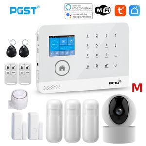 PGST PG103 Antifurto domestico senza fili Sicurezza Tastiera LCD Touch SIM Sistema di allarme GSM Kit sensore APP Controllo remoto Tuya Vita intelligente